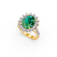Anillo de Oro Sólido de 14K, 9K, 10K, 18K con Gema de Laboratorio de 6 Quilates, Certificado IGI, Joyería Fina Ética, Fabricante RJC, Venta al por Mayor, OEM, ODM, E201287