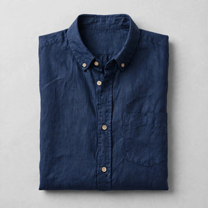 Chemise décontractée pour homme à manches courtes, col boutonné, imprimé numérique beige, tissu sergé en coton respirant, idéale pour l'été - Product Image 4