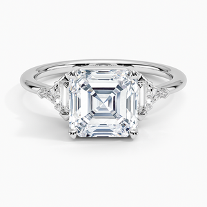 แหวน SOJ รุ่น 018 ทรง Asscher เงินแท้ 925 แหวนเพชร Edie Art Deco 2 กะรัต สี D ความสะอาด VVS1 มอยส์ซาไนต์ รับรองโดย GRA ราคาถูก แหวนขายดี - Product Image 1