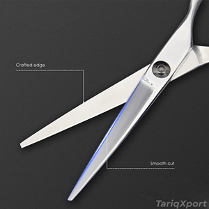 Ciseaux de barbier professionnels de haute qualité, pour droitiers, design moderne, acier inoxydable japonais, couleur et taille personnalisées en caoutchouc - Product Image 5