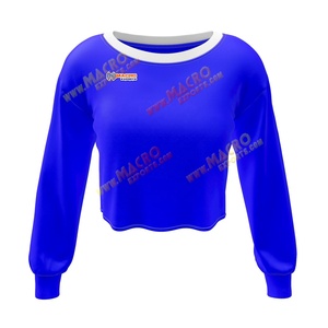 Haut court blanc à manches longues pour femmes décontracté motif à carreaux Offre Spéciale été haut extérieur avec Logo avant automne et automne hauts courts - Product Image 4