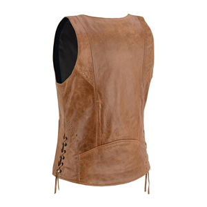 Best Selling Women <b>Leather</b> <b>Vest</b> Made With High Quality Material Durable Seams And OEM Service Suitable For Bulk Orders Fashion - Product Image 4
