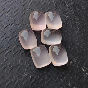 Rose Quartz Cabochon Rectangle <b>Cushion</b> Shape Gemstone, Calibrated All Sizes Available - Product Image 3