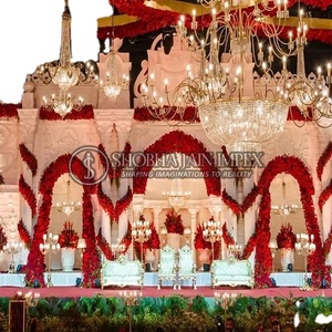 Configuración de decoraciones de escenario de boda Big Fat estilo Haveli - Product Image 1