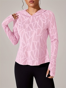 OEM ODM Women's Slim Fit Full Sleeve Breathable Embroidery Yoga Gym Fitness Long Sleeve Zip <b>Workout</b> <b>Jacket</b> - Product Image 3