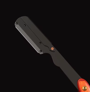 Navaja de Afeitar Profesional de Acero Inoxidable con Mango de Madera, Afeitadora Manual para Barba, Personalizable para Hombres - Product Image 5