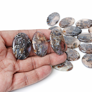 Ágata Natural en Forma de Pera Ovalada, Gema Suelta Pulida, Cabujón Liso para Joyería de Plata y Latón - Product Image 5