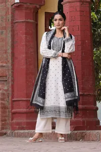 ชุดเซราฟ่า โรซ่า คอลเลคชั่นพรีเมียม ผ้าชุดฤดูร้อนแบบยังไม่เย็บติดกัน - ขายส่งชุดพื้นเมืองแบบดั้งเดิม - วัสดุชุดสไตล์ปากีสถาน - Product Image 5