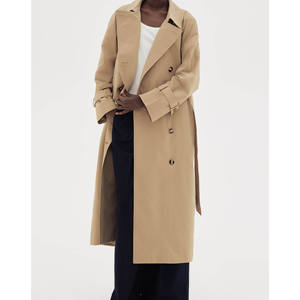 Nuevo Abrigo de Gabardina Moderno para Mujer, con Cinturón, Largo, Cortavientos, Clásico, de Doble Botonadura, para Otoño e Invierno - Product Image 4