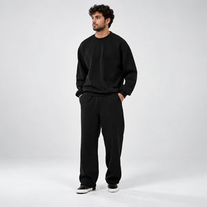 HAND MARICLES Survêtement d'hiver à capuche pour homme, 100% Coton épais, style Streetwear, Sweat-shirt et pantalon de jogging, Séchage rapide, Cordon de serrage - Product Image 2