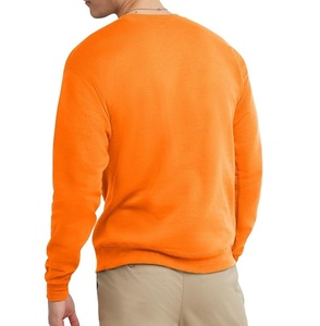 Sudaderas de Color Naranja Liso Personalizadas al por Mayor con el Último Diseño, Corte Regular, Cuello Redondo, para Hombre, de Felpa, Ecológicas - Product Image 2