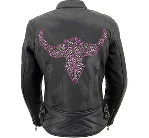 SAMROZ SPORTS Chaqueta de Motociclista de Cuero para Mujer, Estilo Scooter, Deportiva y Elegante - Product Image 5