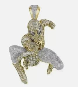 Colgante de Araña Personalizado con Incrustaciones de Diamantes de Moissanita en Plata de Ley 925, Collar Hip Hop para Hombre y Mujer, Venta al por Mayor - Product Image 3