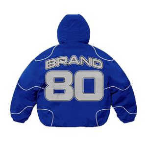 100% sweat à capuche en nylon de marque personnalisée de haute qualité pour hommes élégant décontracté surdimensionné Design à la mode - Product Image 3