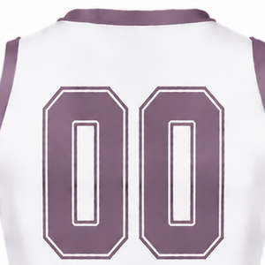 Ensemble d'uniforme de cheerleading sublimé blanc-mauve sans manches, haut et jupe pour équipe sportive, tenue de sport pour entraînement, performance et compétition - Product Image 4