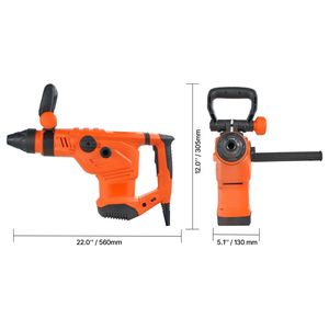 Trapano Elettrico a Filo da 1600W con Martello Rotativo SDS Max da 2 Pollici, 175-350 RPM, 3 Funzioni - per Demolizione e Scalpellatura Fai-da-te - Product Image 1