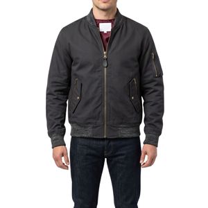 Chaqueta Bomber Vintage Gris Carbón, Ropa de Vuelo Informal Transpirable, Chaquetas Bomber Premium de Poliéster - Product Image 1