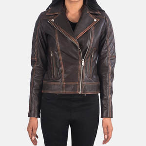 Supplier Exporter Top Full Grain New Design <b>Light</b> <b>Weight</b> Fashion Cheap Price Top Quality Leather <b>Jacket</b> for Women - Product Image 2