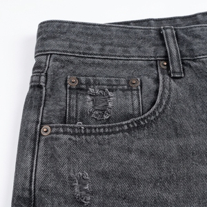 Shorts Bermuda en Jean pour Homme Style Vintage Coupe Bootcut Taille Mi-Haute Fermeture Boutonnée Séchage Rapide Décontracté Streetwear Vente en Gros Été - Product Image 6