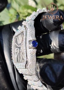 Luxury Hip Hop Iced Out Moissanite Diamond Stainless Steel Analog Glass Watch Mechanical Movement Men's Fashion Gift Giving - Product Image 3