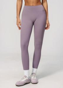 High Waist Seamless <b>Knitted</b> <b>Leggings</b> Full Length Women's Stretchy Solid Color Sport Pants Compression Fit Eco-Friendly - Product Image 2