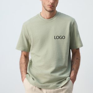 T-shirt col rond pour homme 2026 au design élégant et abordable, couleur unie pour le quotidien, avec logo personnalisable, coupe confortable - Product Image 1