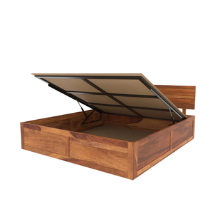 CIA Industries Rosewood Solid Wood <b>Platform</b> <b>Bed</b> King/Queen Size Traditional Design Adjustable Slats <b>Storage</b> Hydraulic - Product Image 3