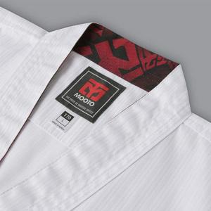 ชุดเทควันโดผ้าโพลีคอตตอนน้ำหนักเบา รับสกรีนโลโก้ ระบายอากาศได้ดี ทนทาน ชุดฝึกซ้อม คอวี สำหรับผู้ชายและผู้หญิง - Product Image 2