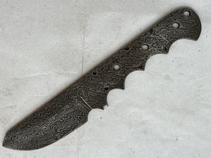 Cuchillo Táctico de Acero de Damasco con Ranura para el Dedo, Hoja para Fabricación de Cuchillos Personalizados, Cuchilla Utilitaria de Caza, Venta al por Mayor en EE. UU. y Europa - Product Image 3