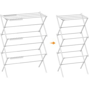 Tendedero Plegable Blanco para Interiores/Exteriores, Secador de Ropa Plegable, Conveniente para Uso Doméstico - Product Image 1