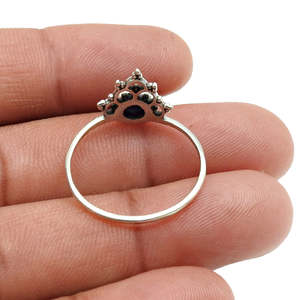 Direct Factory Price 925 Sterling Silver Bohemian <b>Ring</b> Customizable Crown Design With Round Cut Natural <b>Turquoise</b> Gemstone - Product Image 2