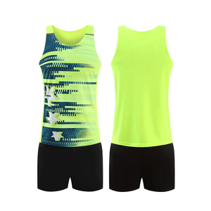 Ensemble de vêtements de sport d'été pour femmes, débardeur sans manches vert néon avec short noir, polyester respirant - Product Image 4