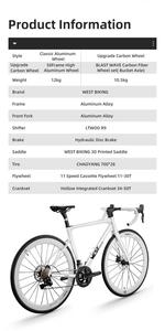 Bicicleta de Carretera Ligera de Aleación de Aluminio con Transmisión LTWOO de 22 Velocidades para Hombres Adultos, para Carreras - Product Image 6