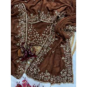 Belle séquence de broderie de travail Saree pour l'habillage du club - Product Image 6