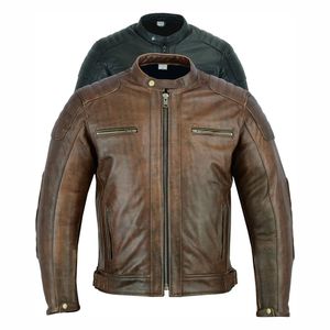 Veste en cuir PU pour homme, style motard coréen, coupe ajustée, col montant, manches longues, fermeture éclair, pour le printemps et l'automne - Product Image 3