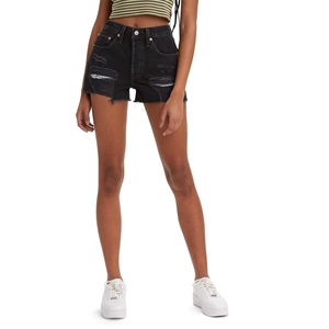 Bermuda taille haute original pour femme 501 été essentiel respirant et lavé avec décoration de boutons - Product Image 4