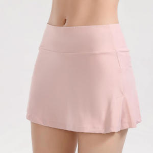 Falda Deportiva Negra para Mujer, Cintura Elástica, Secado Rápido, Shorts de Poliéster Tejido - Product Image 4