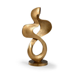 Sculpture artistique élégante en aluminium avec support – Accent décoratif contemporain pour table basse - Product Image 5