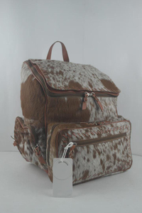 Mochila de Cuero con Pelo de Vaca Auténtico Hecha a Mano, Mochila Unisex de Piel de Vacuno, Proveedor de Marca Personalizada LHBP-0237 - Product Image 6