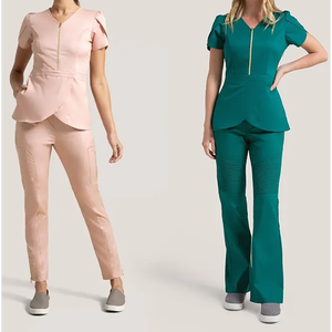 Nouvelle Collection : Tenues de Spa Élégantes pour Femmes – Ensembles de Blouses Médicales Tendance, Vente en Gros, Uniformes d'Infirmière Personnalisables à Manches Courtes pour Femmes - Product Image 2