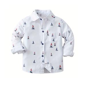 Chemise à manches longues en coton pur imprimé de haute qualité et ensemble décontracté pour garçon, tenue printemps-été, exportation du Bangladesh - Product Image 3