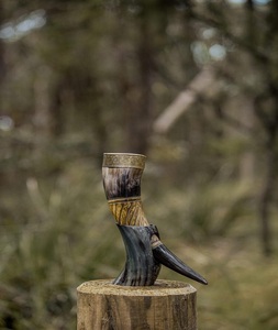 Cuerno de Búfalo para Beber con Soporte, Calidad Estándar para Hotel, Bar, Cuerno de Vaca Real, para Bodas y Fiestas, Diseño Personalizado - Product Image 5