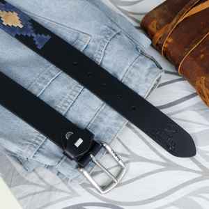 Ceinture en cuir véritable haute résistance avec boucle en laiton pour femmes et hommes, ceinture artisanale de style polo, ceinture Polo argentine - Product Image 4