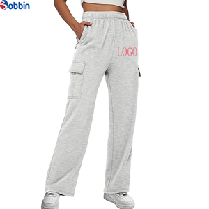 Pantalon de jogging cargo pour filles, pantalon d'été, vente chaude, pantalon personnalisé à taille élastique, pantalon tendance pour femmes, pantalon large - Product Image 1