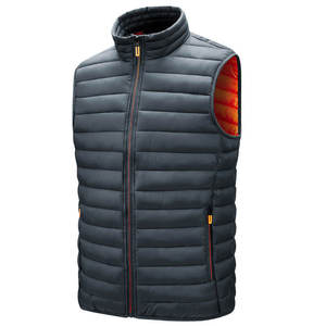 Wholesale Winter <b>Warm</b> Sleeveless Bubble <b>Jackets</b> Custom Stand Collar Puffer Vest for Men - Product Image 3