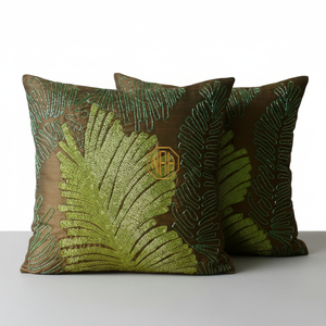 Luxury Black <b>Gold</b> Floral Beaded Cushion Cover Hand Embroidery Zari Work Decorative Throw Pillow Cover 16x16 Inch Home Decor - Product Image 6