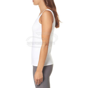 Camisetas sin mangas de gimnasio cortas informales para mujer, el mejor Material, camisetas deportivas de gran tamaño, último diseño, atuendo de entrenamiento de punto transpirable - Product Image 4