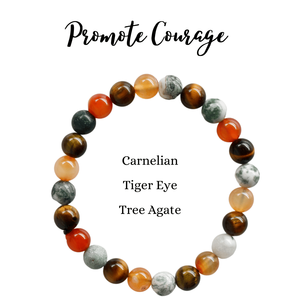 Premium Launched Promote COURAGE <b>Crystal</b> Healing Gemstone Beaded Intention <b>Bracelet</b> - Product Image 1