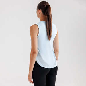 Nouvel Arrivage – Débardeur Femme Personnalisé en Coton Confortable, Luxe, Sans Manches, Bleu Clair, Tissu Doux, Vente en Gros, Débardeur Personnalisé avec Logo - Product Image 2