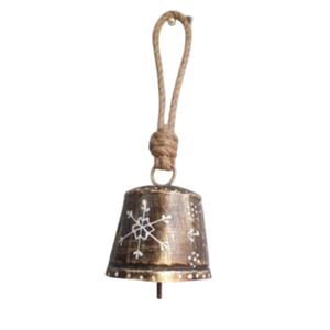 Campanas de vaca rústicas de Navidad, campana colgante de metal vintage con cuerda de yute, adornos navideños para árbol de granja, regalo de Navidad al por mayor - Product Image 2